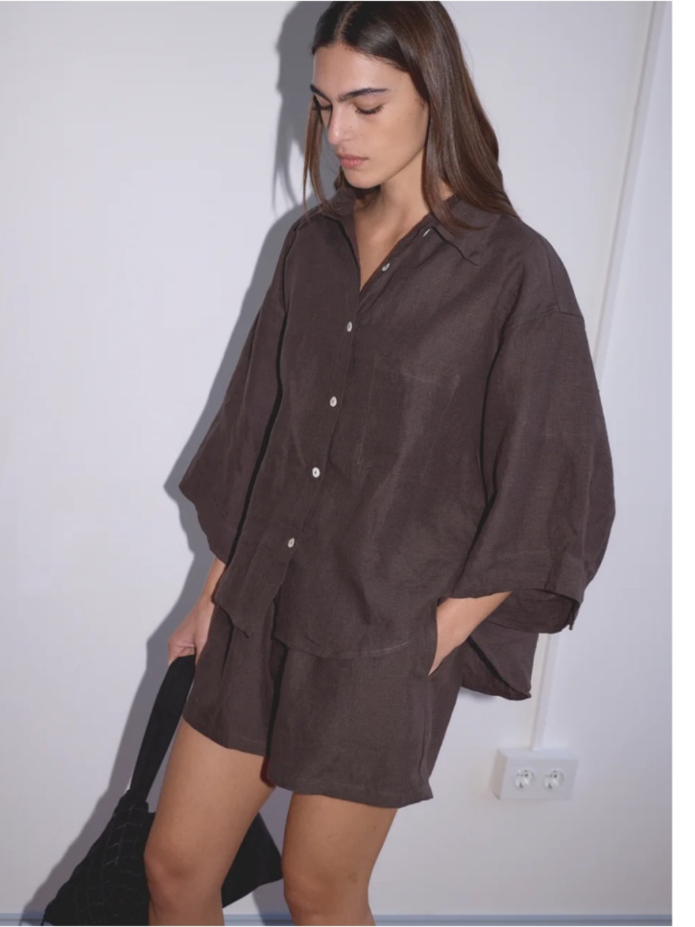 Deiji Studios 03 Set - BROWN - 100% linen (S/M) - Picture 3 of 11